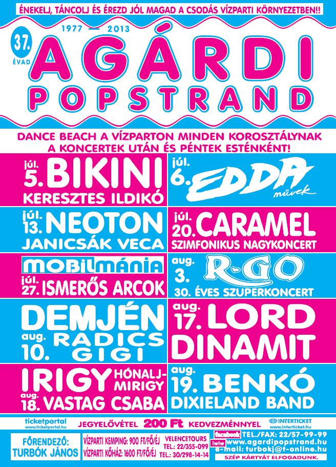 agárdi pop strand